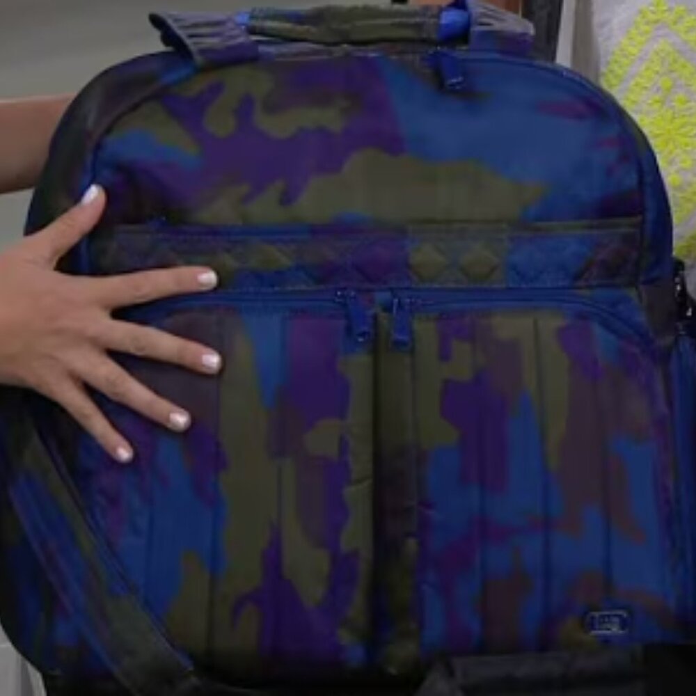 Lug North/South Quilted Overnight Bag - Boxer /Camo Multi / Blue, Purple, Olive